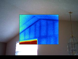 Thermal image of the wall structure